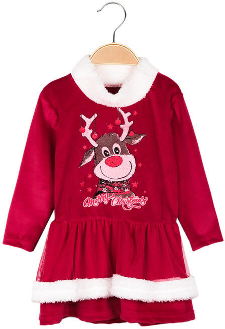 Solada Vestito natalizio da neonata con stampa Vestiti bambina Rosso taglia 06M