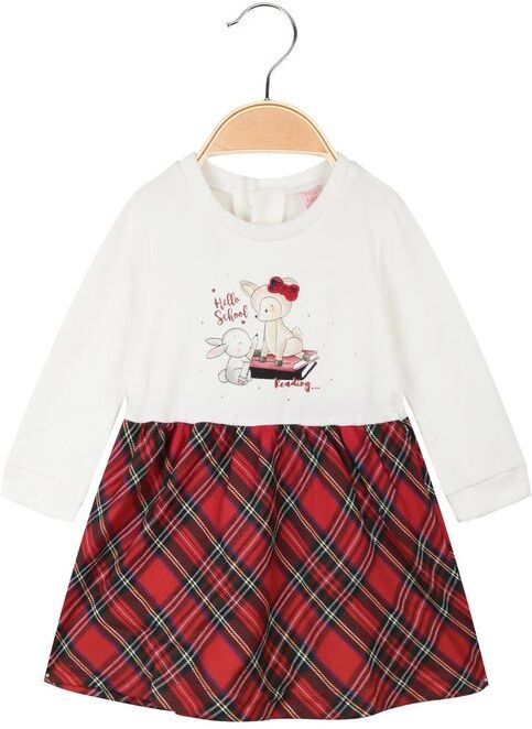 Miss Azur Vestito scozzese da neonata a maniche lunghe Completi 0-36 M bambina Bianco taglia 09/12