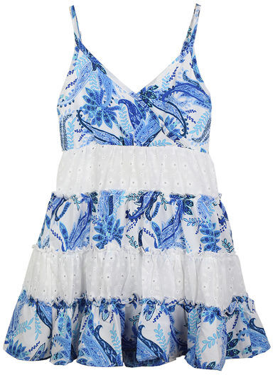 Hope Star Vestito smanicato da bambina in cotone con pizzo macramè Vestiti bambina Blu taglia 12