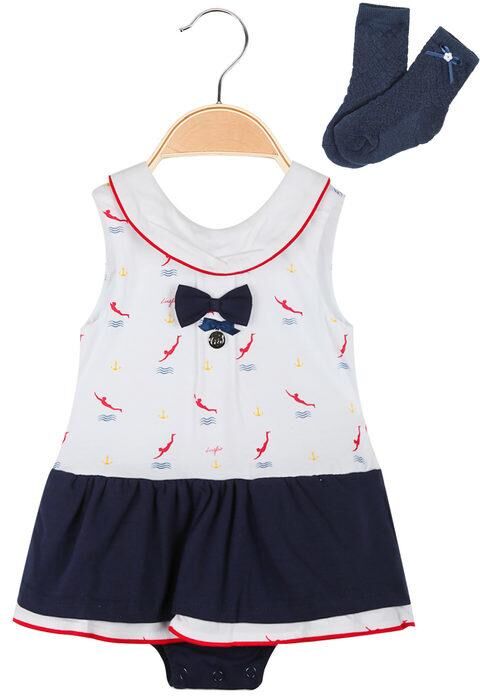 Yes! Do Kid'S Vestito smanicato da neonata con calzini Completi 0-36 M bambina Blu taglia 06/09