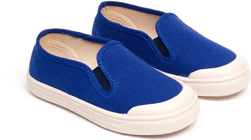 Pepè shoes Slipon in tessuto con elastici, fondo gomma blu