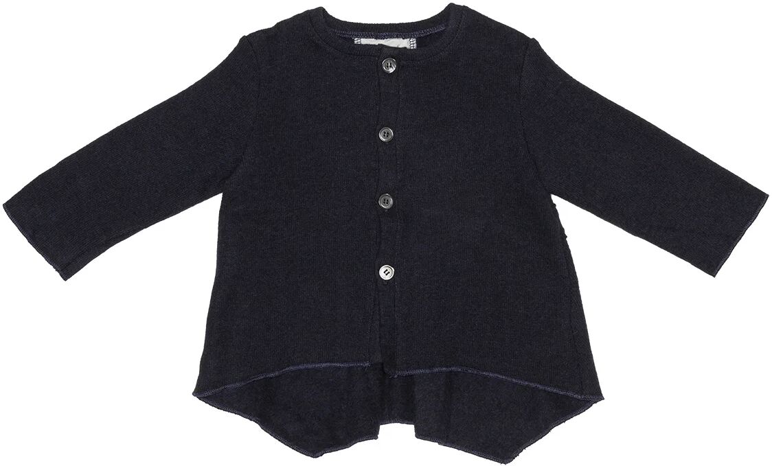 FRUGOO cardigan blu con bottoni e frappa