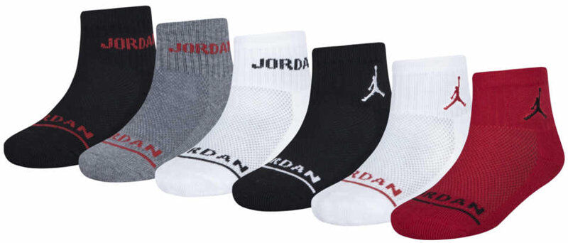 Nike Jordan Legend Ankle Jr - calzini corti - bambini Black/Red/White/Grey 4-5A