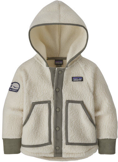 Patagonia B Retro Pile Jr - giacca in pile - bambino White/Grey 12M