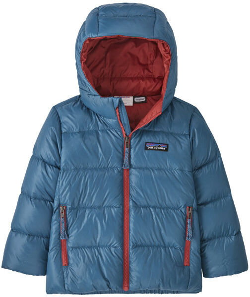 Patagonia Baby Hi-Loft Down Hoody Jr - giacca piumino - bambino Light Blue/Red 3A