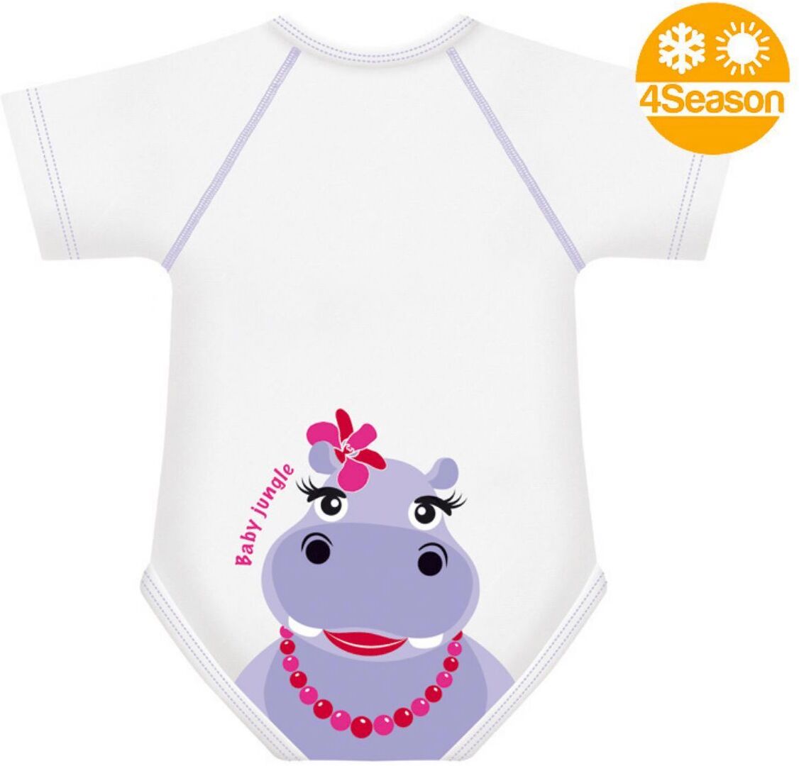 Jbimbi J-bimbi 0-36 Mesi Cotone Bio 4season Baby Jungle Ippopotamo Body Neonato 1 Pezzo