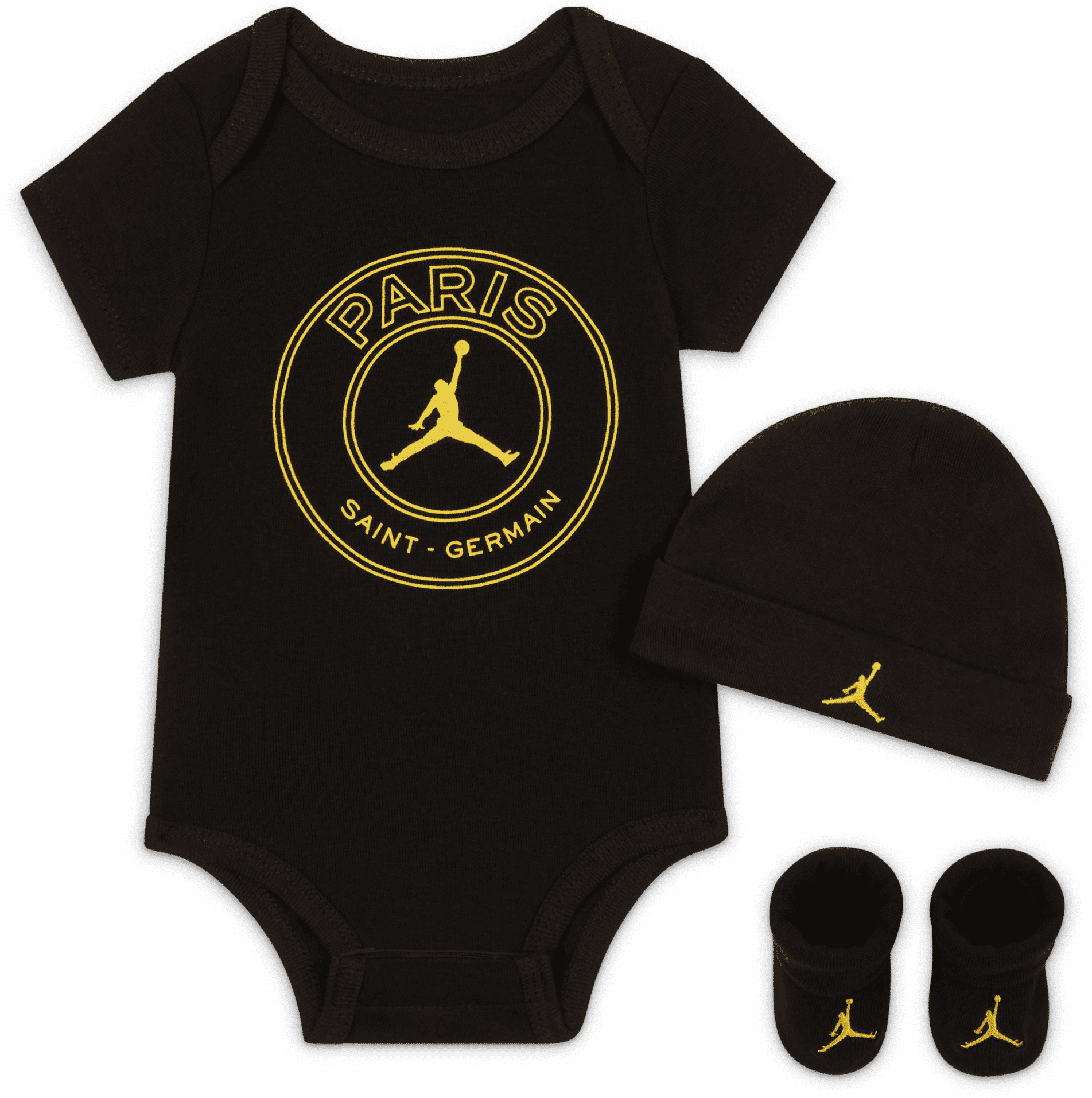 nike set di body paris saint-germain bodysuit box set – bebè (0-6 mesi) - nero