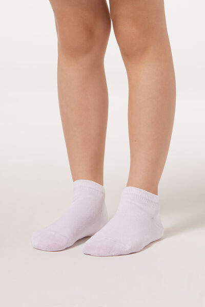 Calzedonia Calze Corte in Cotone da Bambini Unisex Bianco 6