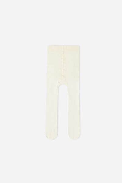 Calzedonia Collant con Cashmere Eco da Neonato Bianco 0-6