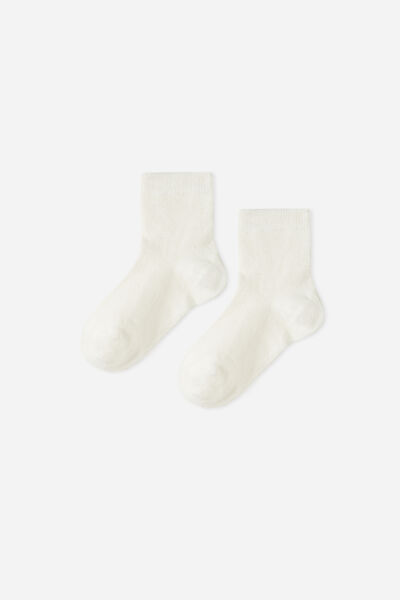 Calzedonia Calze Corte con Cashmere da Neonato Bianco 15-18