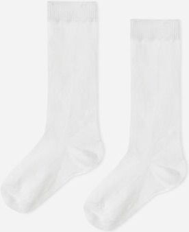 Calzedonia Calze Lunghe in Cotone Soft da Neonato Bianco 22-24