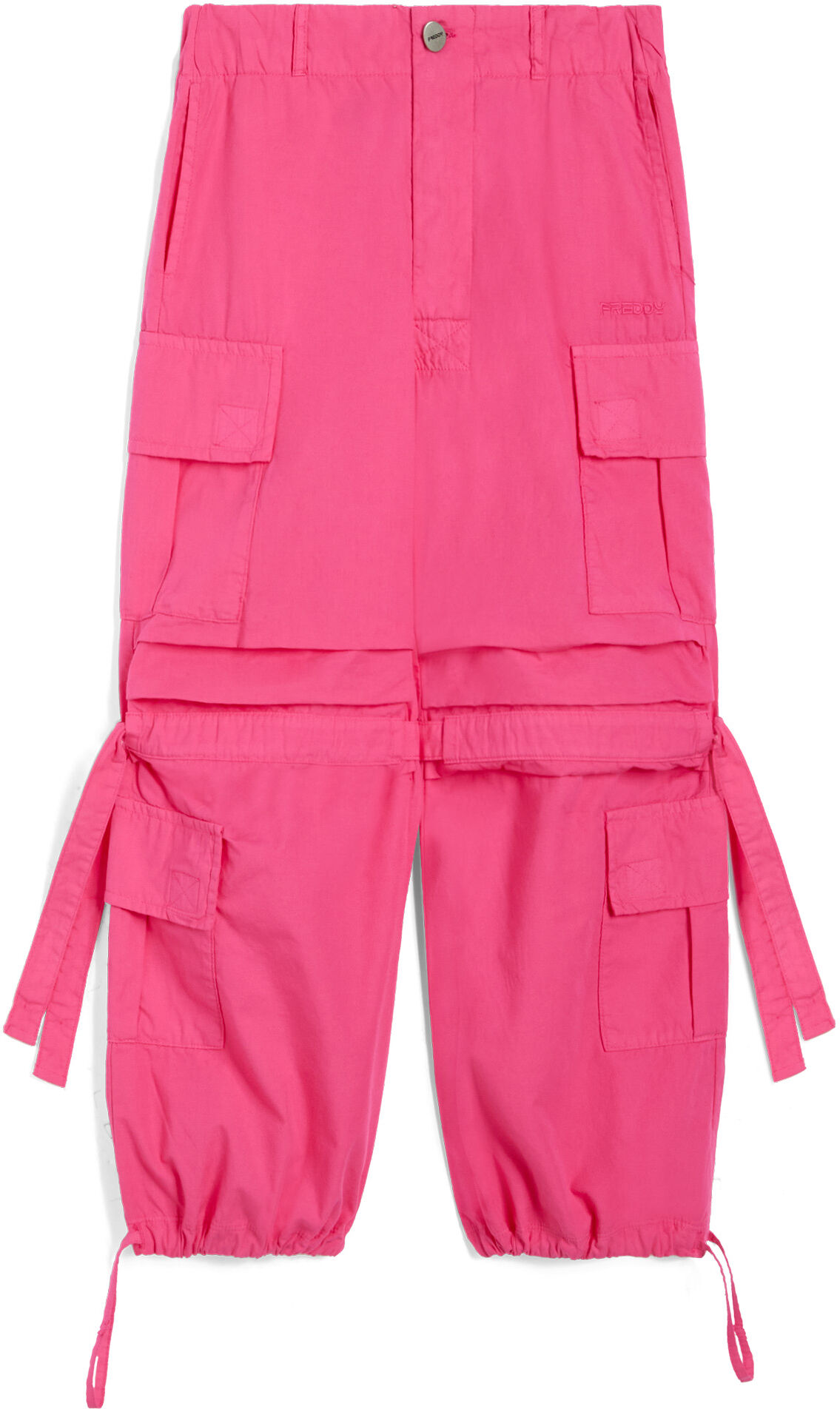 Freddy Cargo pants da bambina in popeline di cotone Fuxia Junior 4 Anni