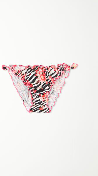 Tezenis Costume Slip Bimba Punto Bambola Bambina Animalier Tamaño S/M