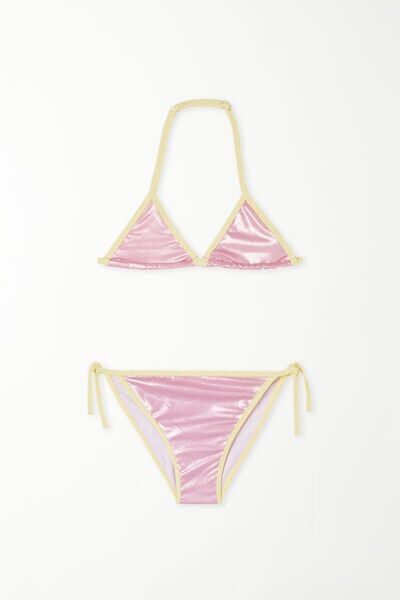 Tezenis Bikini Triangolo Glossy Bicolor Bimba Bambina Tamaño 10-11