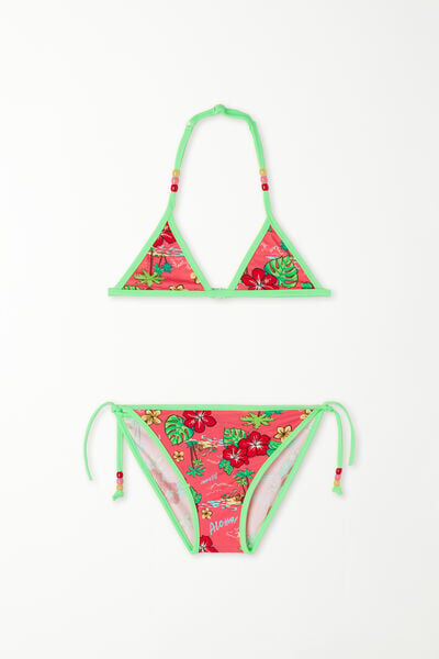 Tezenis Bikini Triangolo Stampa Aloha Bimba Bambina Stampa Tamaño 4-5