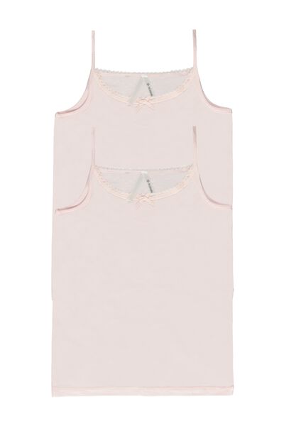 Tezenis 2 X Canotta Basic Pizzo Multipack Bambina Rosa