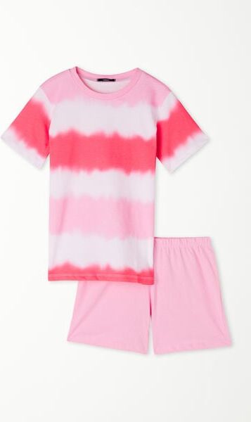 Tezenis Pigiama Corto Mezza Manica Cotone Tye&Dye; Bimba Bambina Rosa Tamaño 6-7