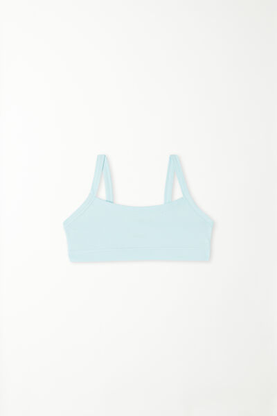 Tezenis Brassiere Bimba Basic in Cotone Bambina Blu Tamaño 10-11