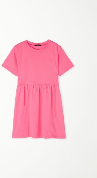 Tezenis Vestito Girocollo in Cotone Mezza Manica Bambina Rosa Tamaño 6-7