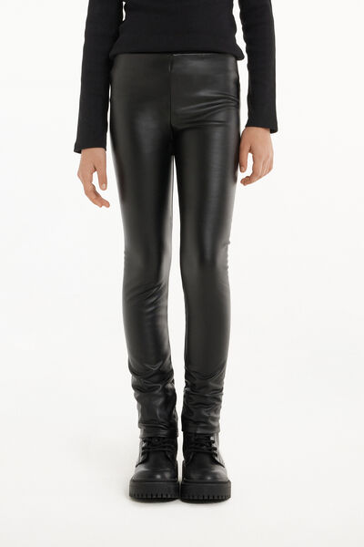 Tezenis Leggings in Similpelle Termico Bambina Nero Tamaño 10/11