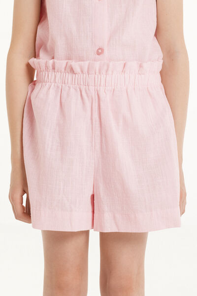 Tezenis Short in 100% Cotone Super Leggero Bimba Bambina Rosa Chiaro Tamaño 2-3