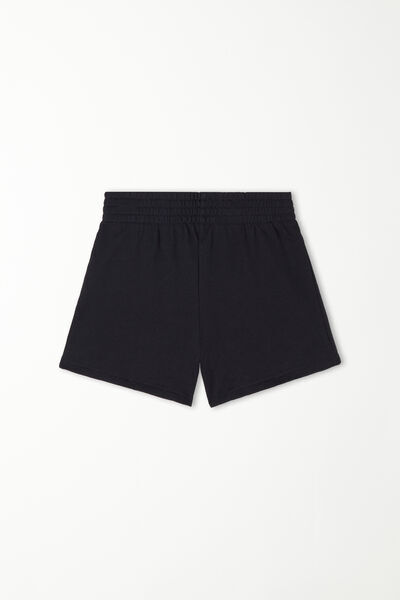 Tezenis Short in Felpa di Cotone Basic Bimba Bambina Nero Tamaño 12-13