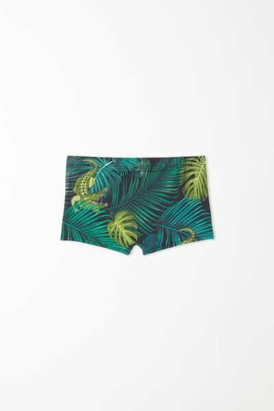 Tezenis Costume a Pantaloncino Stampato Bimbo Bambino Verde Tamaño 6-7