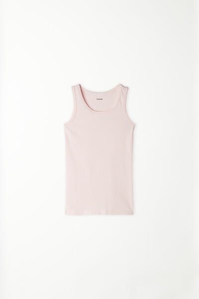 Tezenis Canotta Basic Spalla Larga in Cotone Bimbi Unisex Unisex Rosa Tamaño 10-11