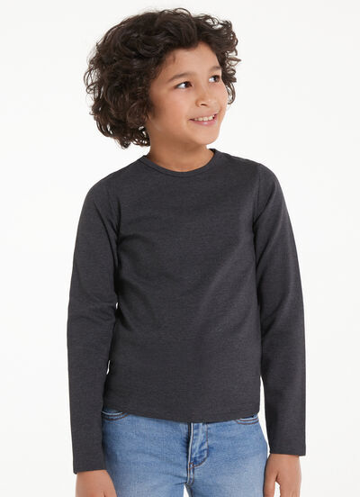 Tezenis Maglia Manica Lunga Girocollo in Cotone Termico Bimbi Unisex Unisex Grigio Tamaño 12-13