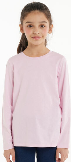 Tezenis Maglia Manica Lunga in Cotone Basic Bimbi Unisex Unisex Rosa Chiaro Tamaño 6-7