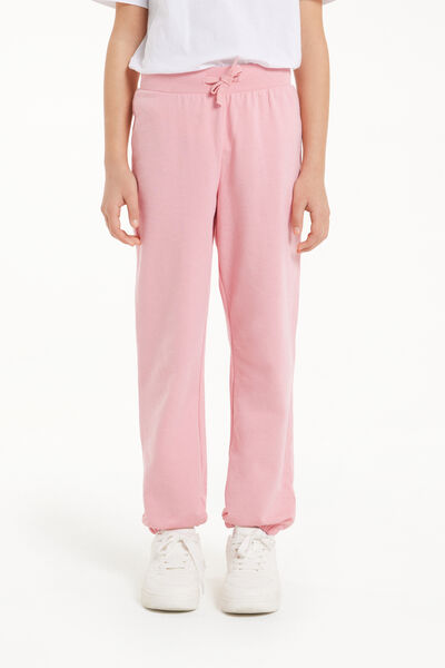 Tezenis Jogger in Felpa Basic Bimbi Unisex Unisex Rosa Tamaño 6-7