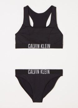 Calvin Klein Bikini met logoband - Zwart