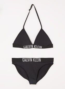 Calvin Klein Bikini met logoband - Zwart