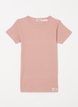 MarMar COPENHAGEN T-shirt met ribstructuur - Oudroze