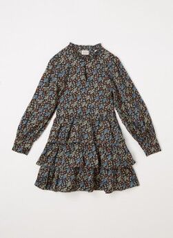 Scotch & Soda Tuniekjurk met bloemenprint - Zwart