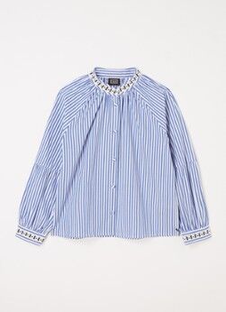 Scotch & Soda Blouse met streepprint - Blauw