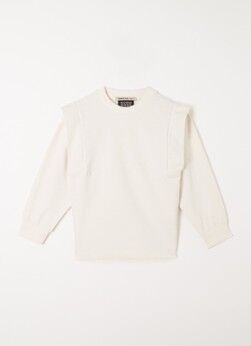 Scotch & Soda Sweater met volant - Gebroken wit