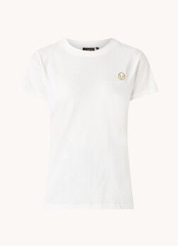 JOSH V Zoe T-shirt in biologische katoenblend met logo - Wit