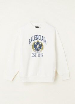 Balenciaga Sweater met logo - Gebroken wit