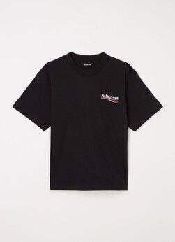 Balenciaga T-shirt met logoborduring - Zwart