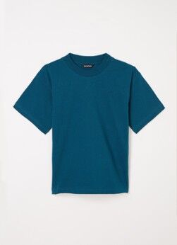 Balenciaga T-shirt met logoborduring - Petrol