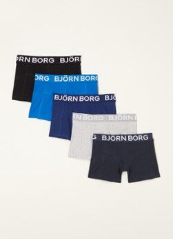 Björn Borg Core boxershorts met logoband in 5-pack - Blauw