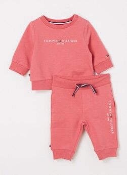 Tommy Hilfiger Babyset met sweater en joggingbroek 2-delig - Koraalroze