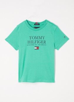 Tommy Hilfiger T-shirt met logoprint - Groen