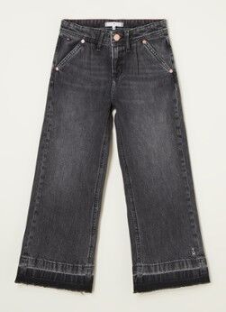 Tommy Hilfiger Wide leg jeans met gerafelde zoom - Antraciet