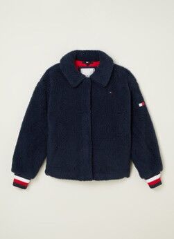 Tommy Hilfiger Teddy jas met steekzakken - Donkerblauw