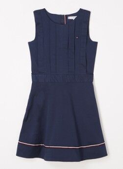 Tommy Hilfiger Jurk met logo en steekzakken - Donkerblauw