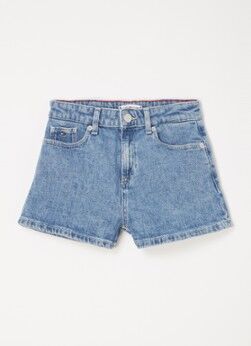 Tommy Hilfiger High waist straight fit korte broek van denim - Indigo