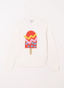 Stella McCartney Kids Sweater met print en pailletten - Wit