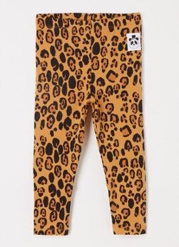 Mini Rodini Leopard legging van lyocell met panterprint - Donkeroranje